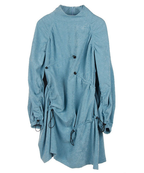 Drawstring Volume Mini Dress
